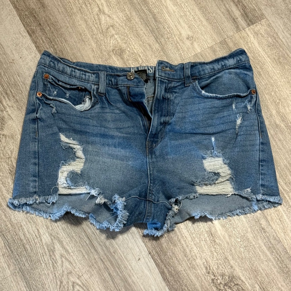 Rewash Denim Shorts Women Distressed Frayed Cuffed Blue‎ Jeans Size 9